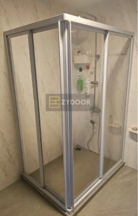 L Shaped Shower White Frame, Tempered Glass
$768